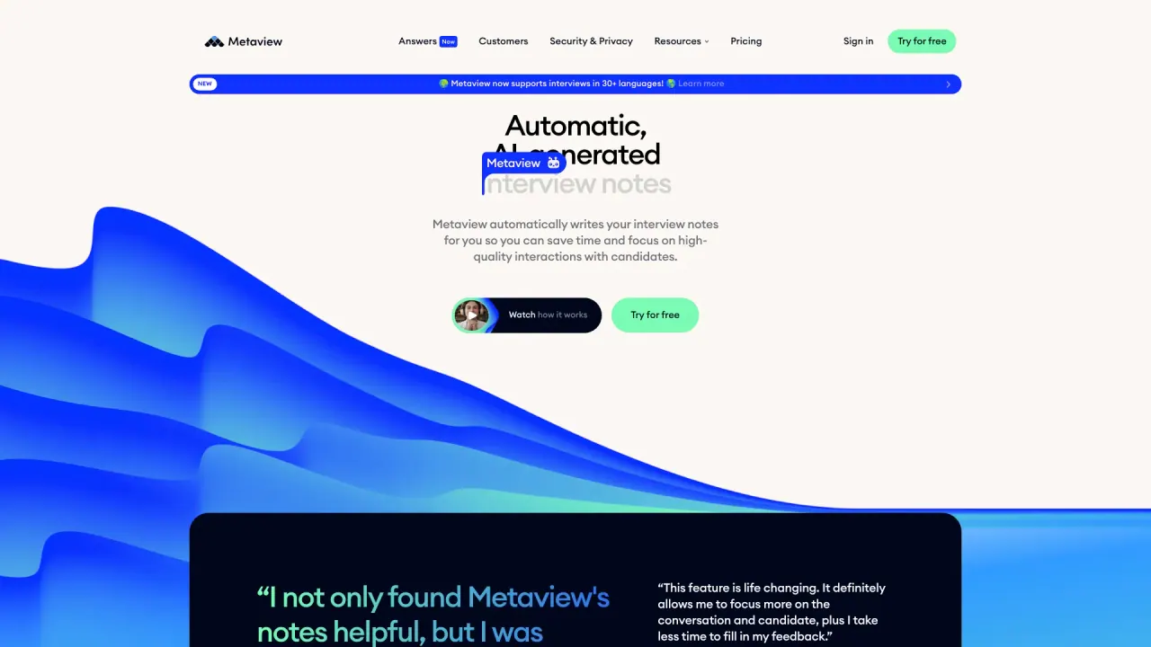 MetaviewAI screenshot