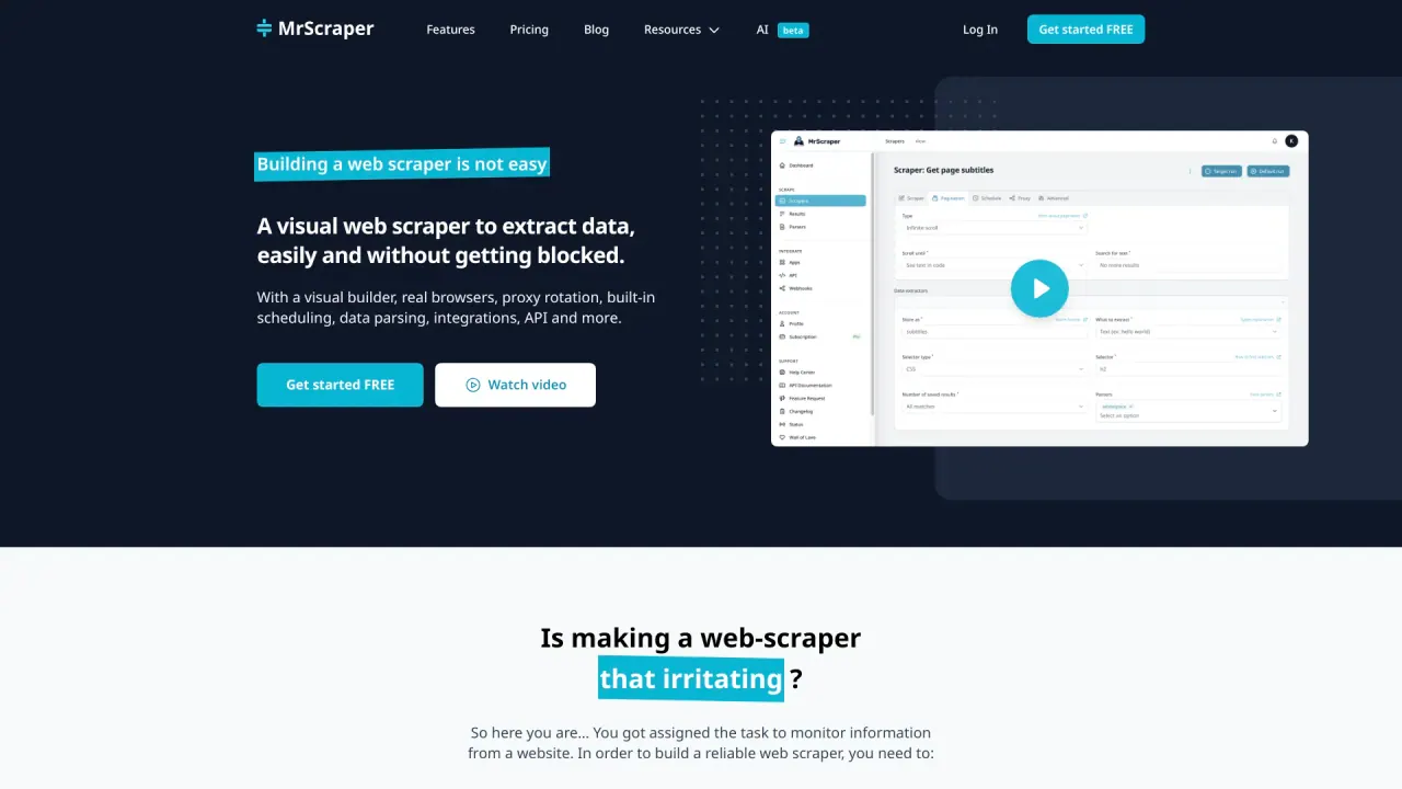 MrScraper screenshot