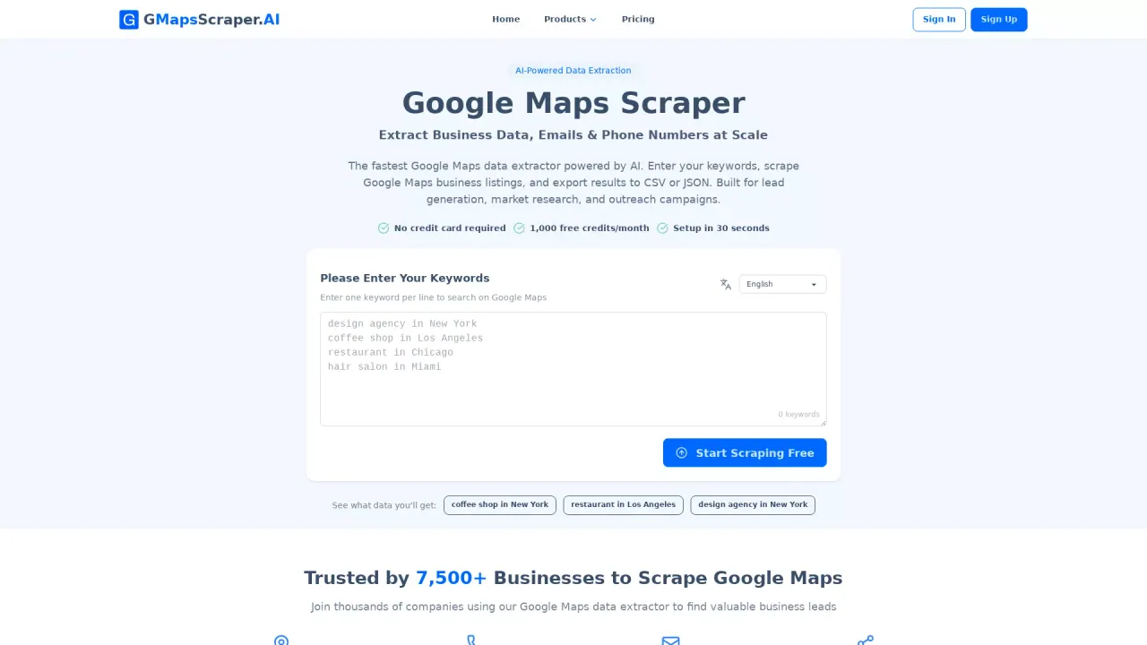 GMapsScraper.AI screenshot