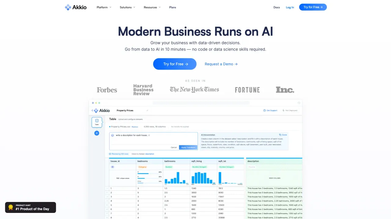 Akkio screenshot