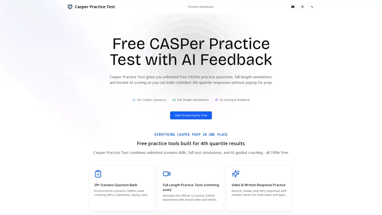 CasperPracticeTest screenshot