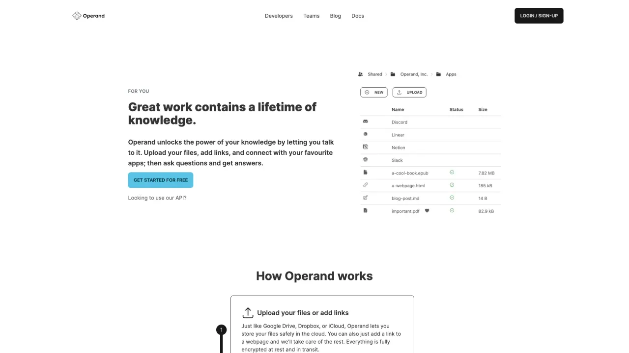 Operand screenshot