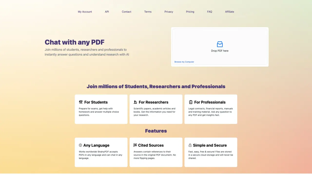 BrainyPDF screenshot