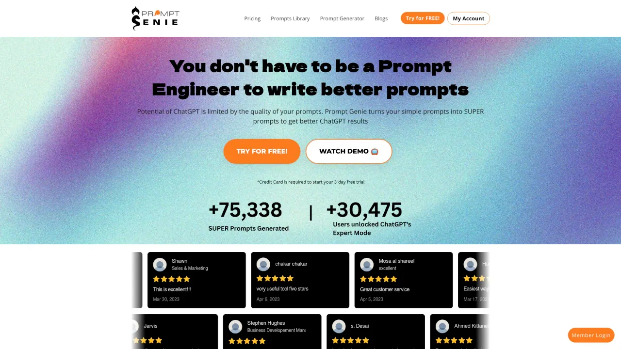 PromptGenie screenshot