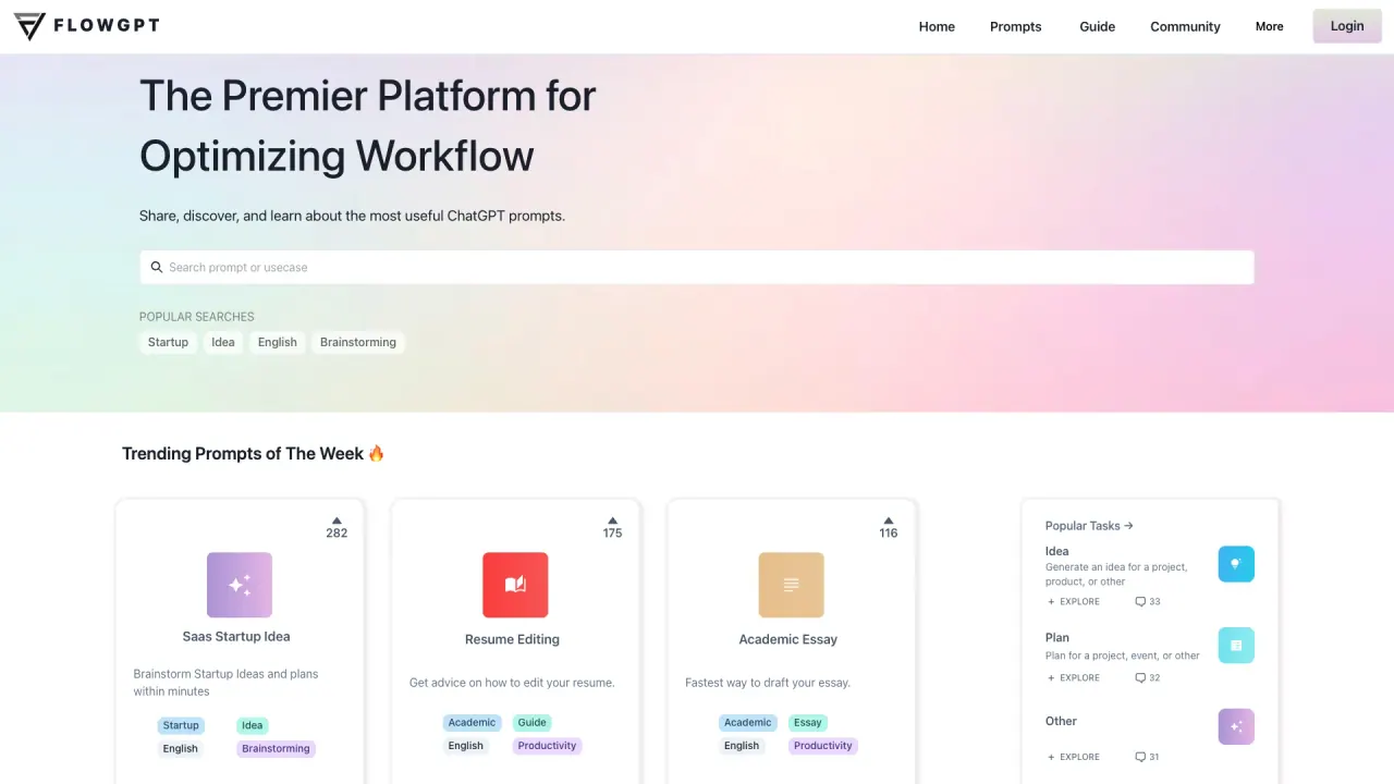 FlowGPT screenshot
