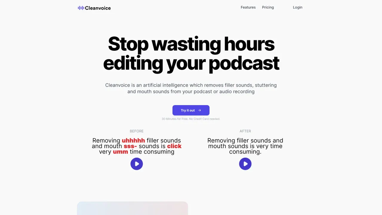 Cleanvoice screenshot
