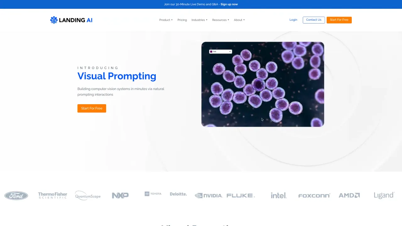 LandingAI screenshot
