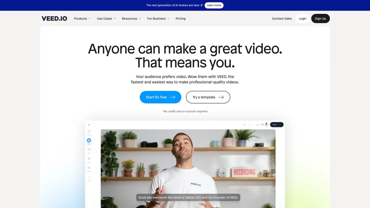 VEED screenshot