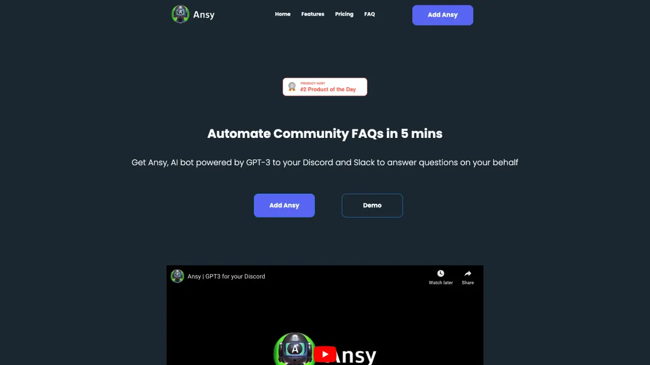 Ansy screenshot