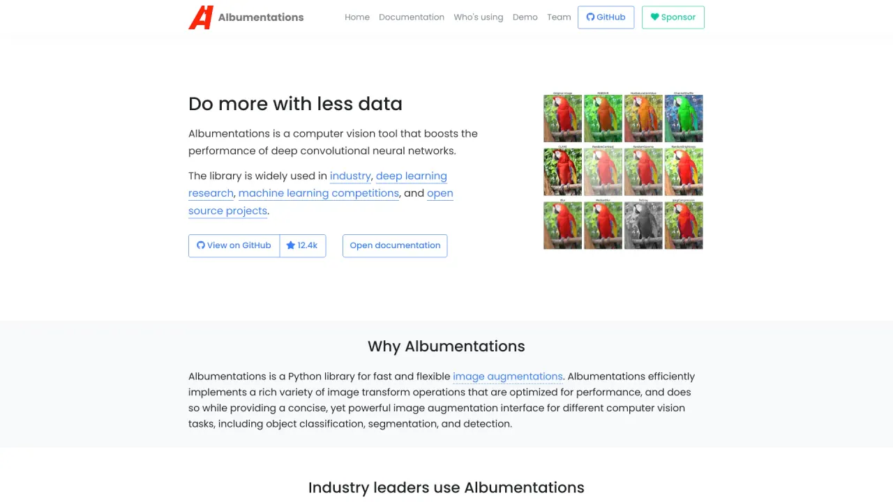 Albumentations screenshot