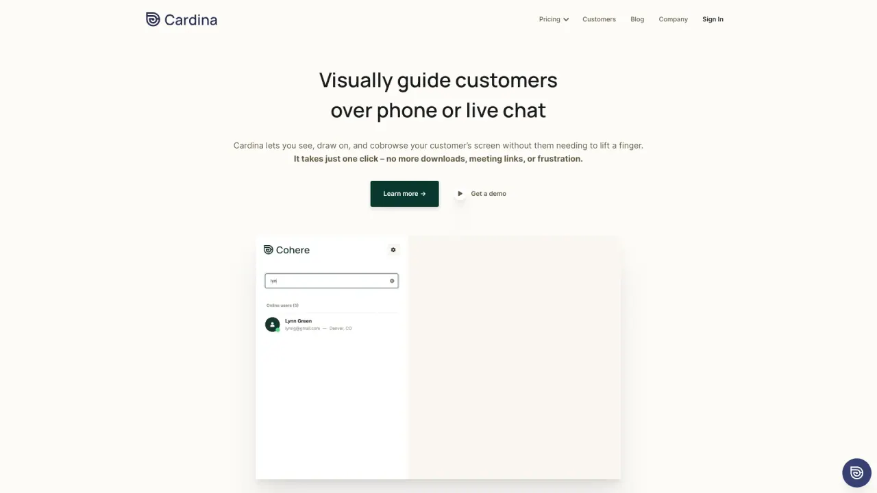 Cardina screenshot