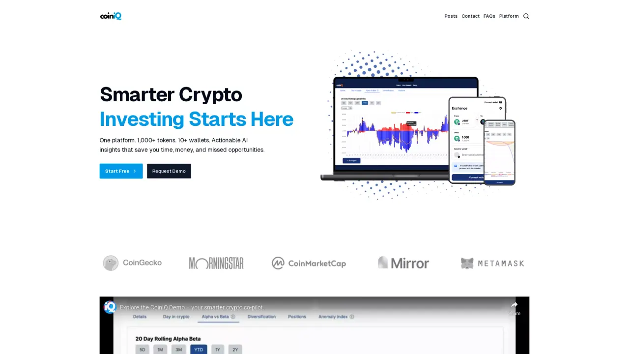 CoinIQ screenshot