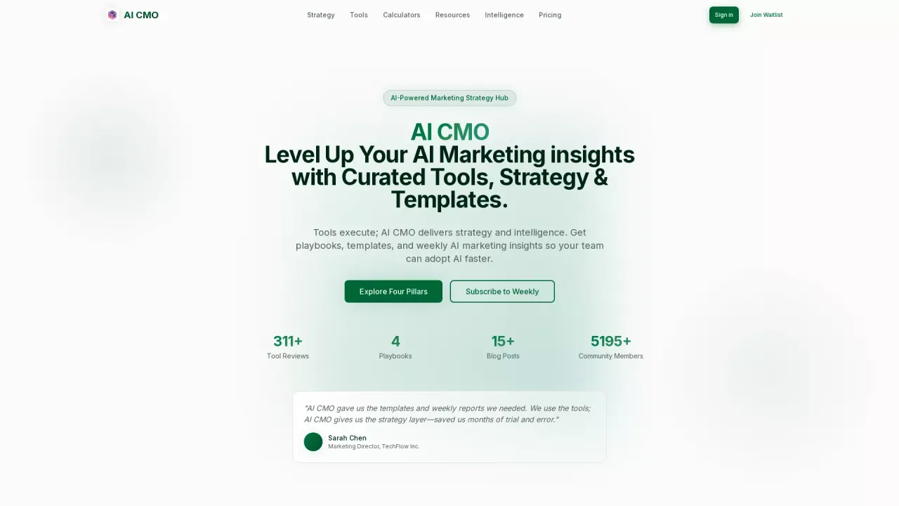 AI CMO screenshot