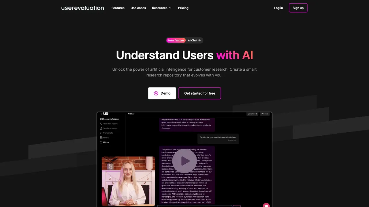 Userevalutation screenshot
