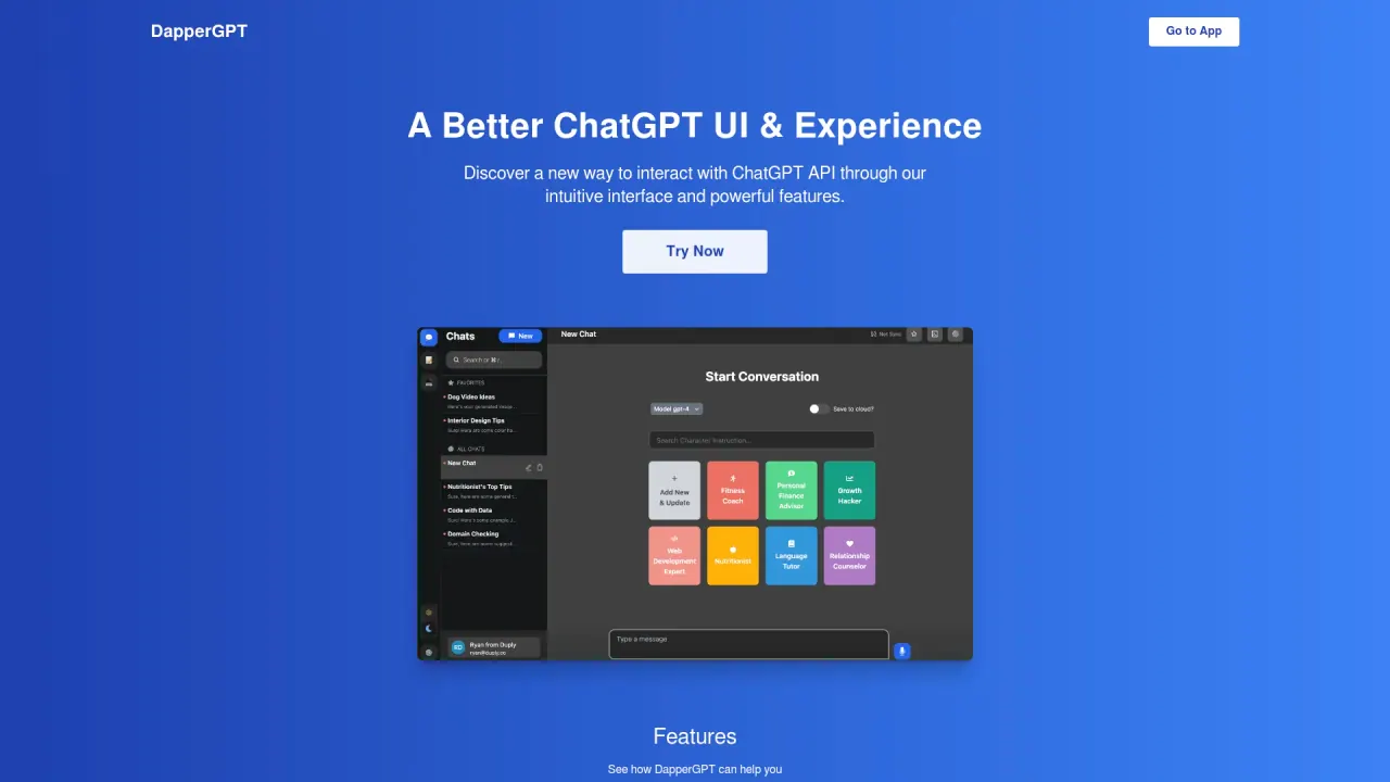 Dappergpt screenshot