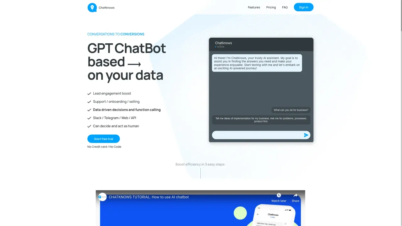 Chatknows.AI screenshot
