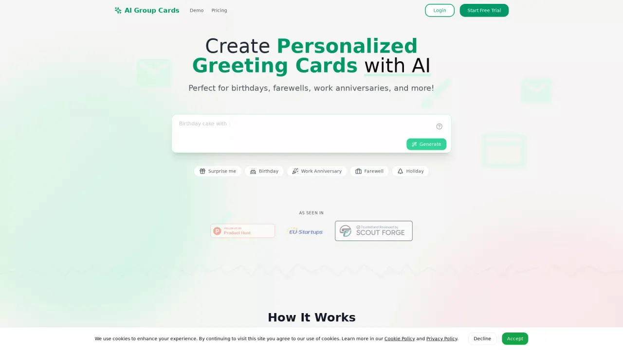 AI Group Cards screenshot