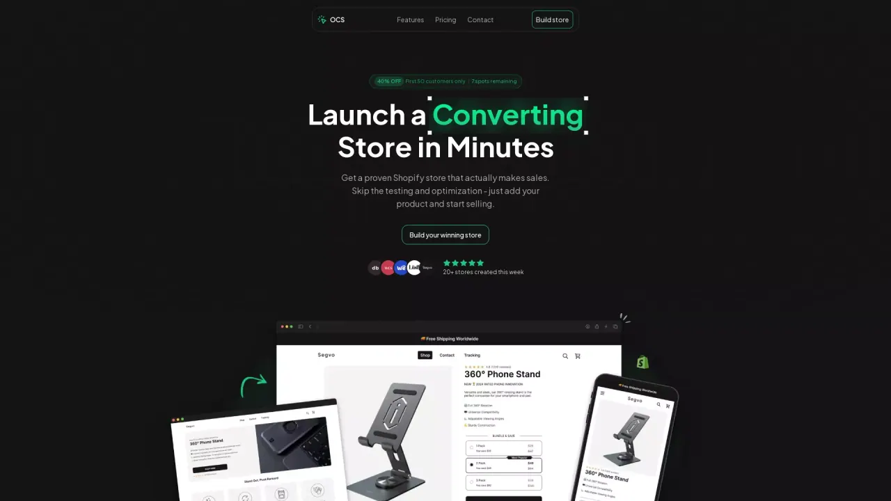 One Click Store screenshot