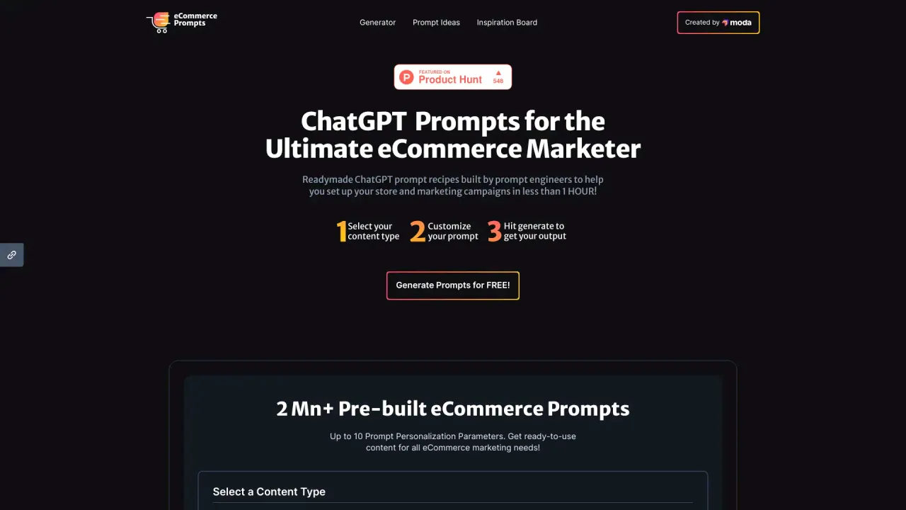 Ecommerce Prompts screenshot