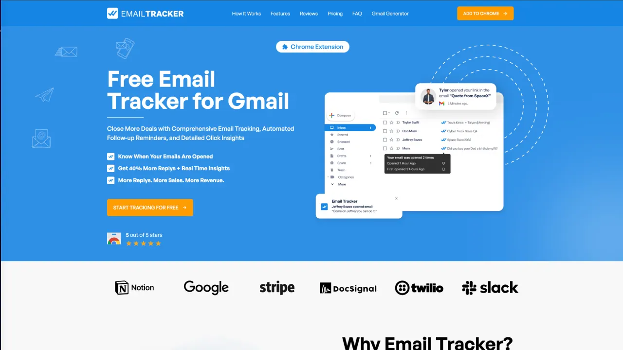 Email Tracker screenshot
