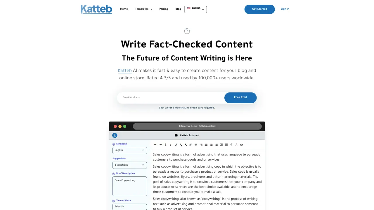 Katteb screenshot
