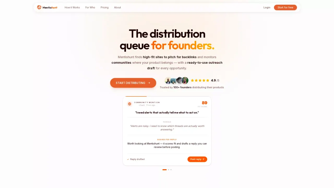 Mentiohunt screenshot