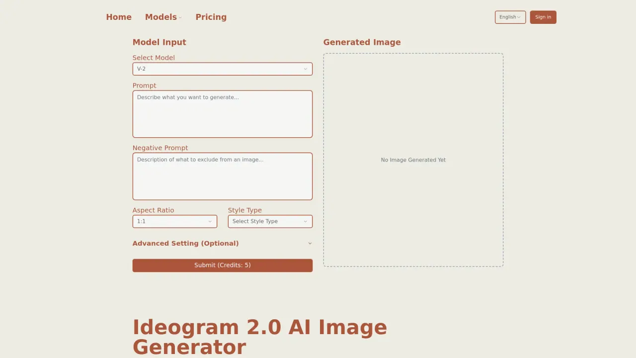 Ideogram 2.0 AI Image Generator screenshot