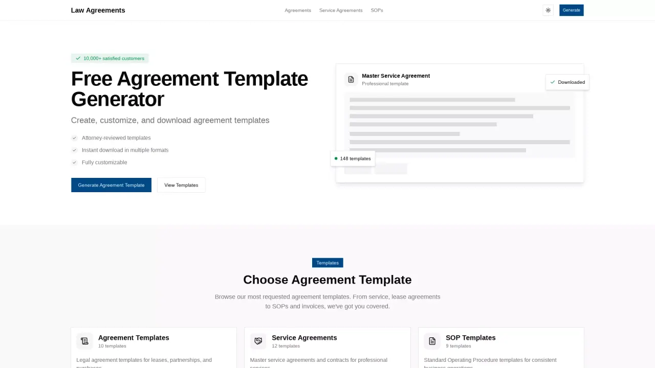 LawAgreements screenshot
