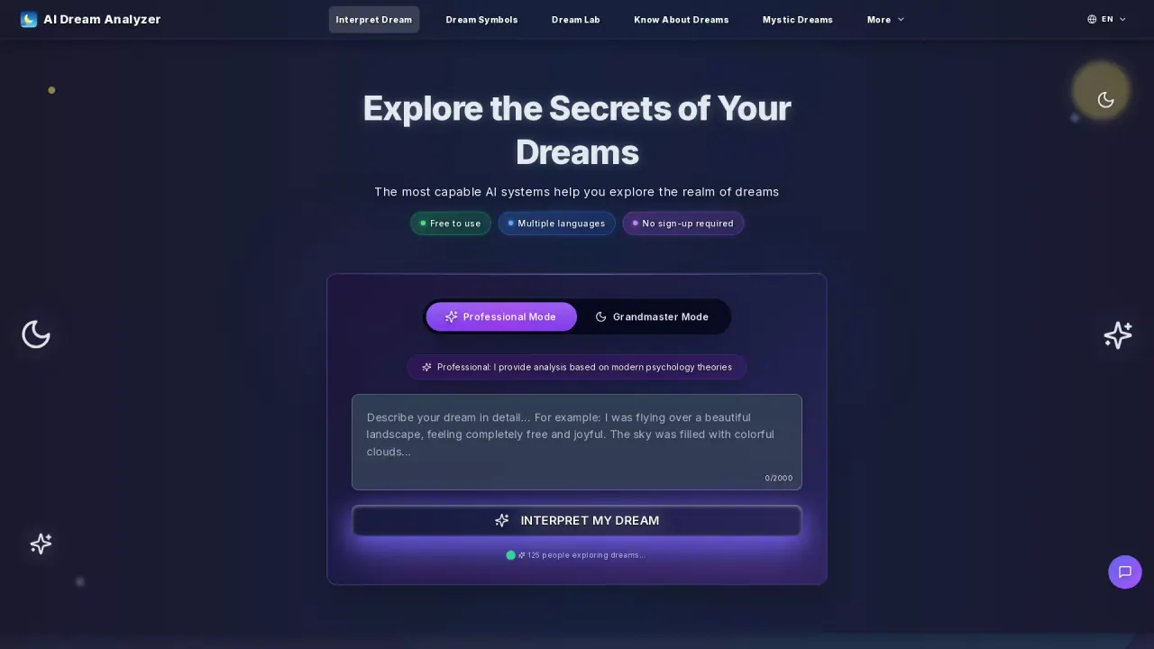 AI Dream Analyzer screenshot