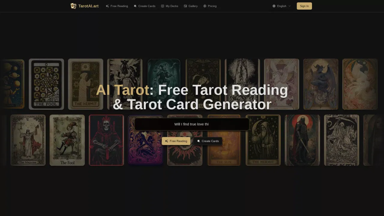 TarotAI screenshot