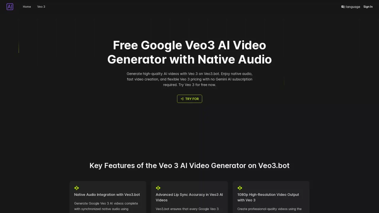 Veo3.bot screenshot