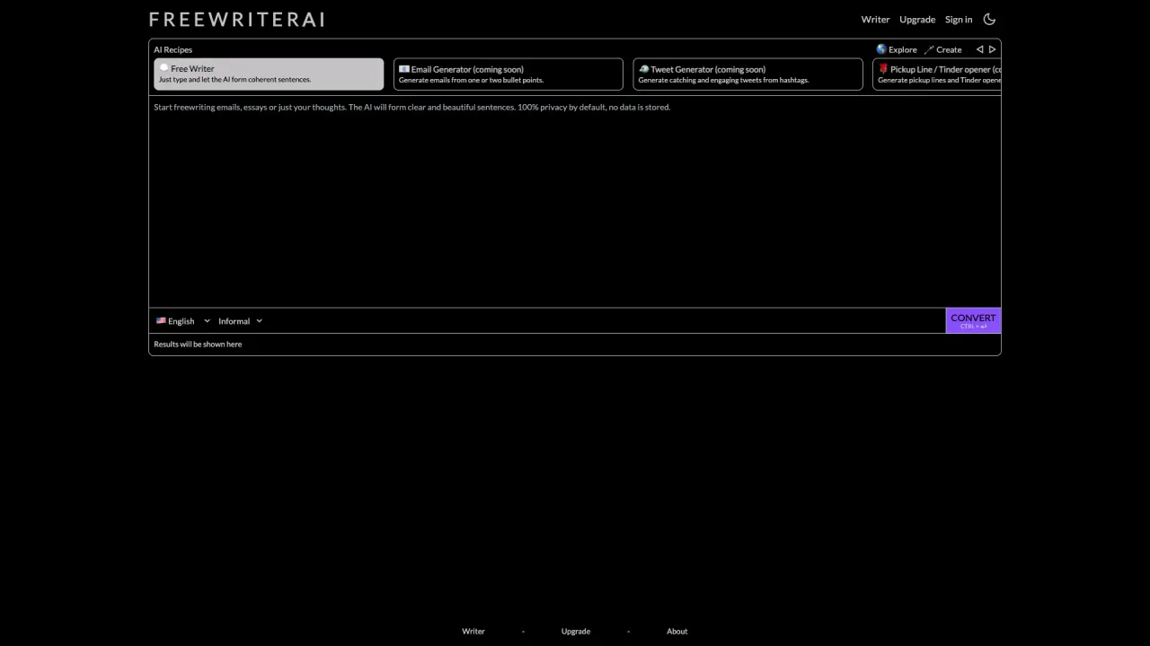 FreeWriterAI screenshot