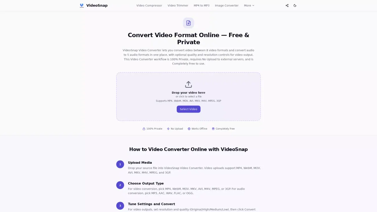 VideoSnap screenshot