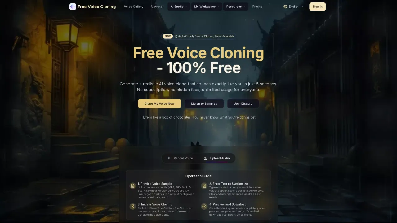 Free Voice Cloning  screenshot