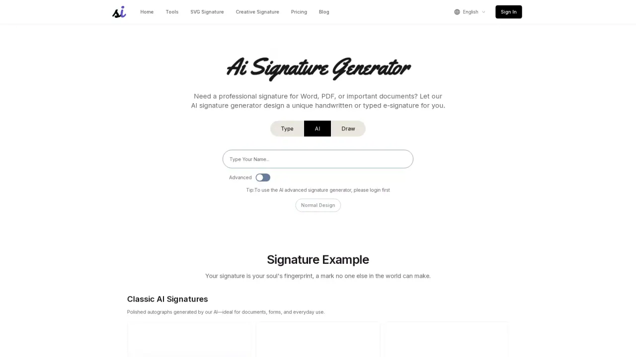 AISignatureGenerator screenshot