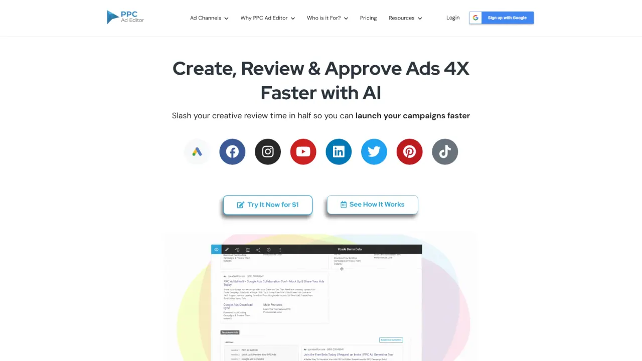 PPC Ad Editor screenshot
