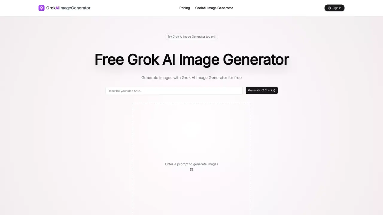 Grok AI Image Generator screenshot