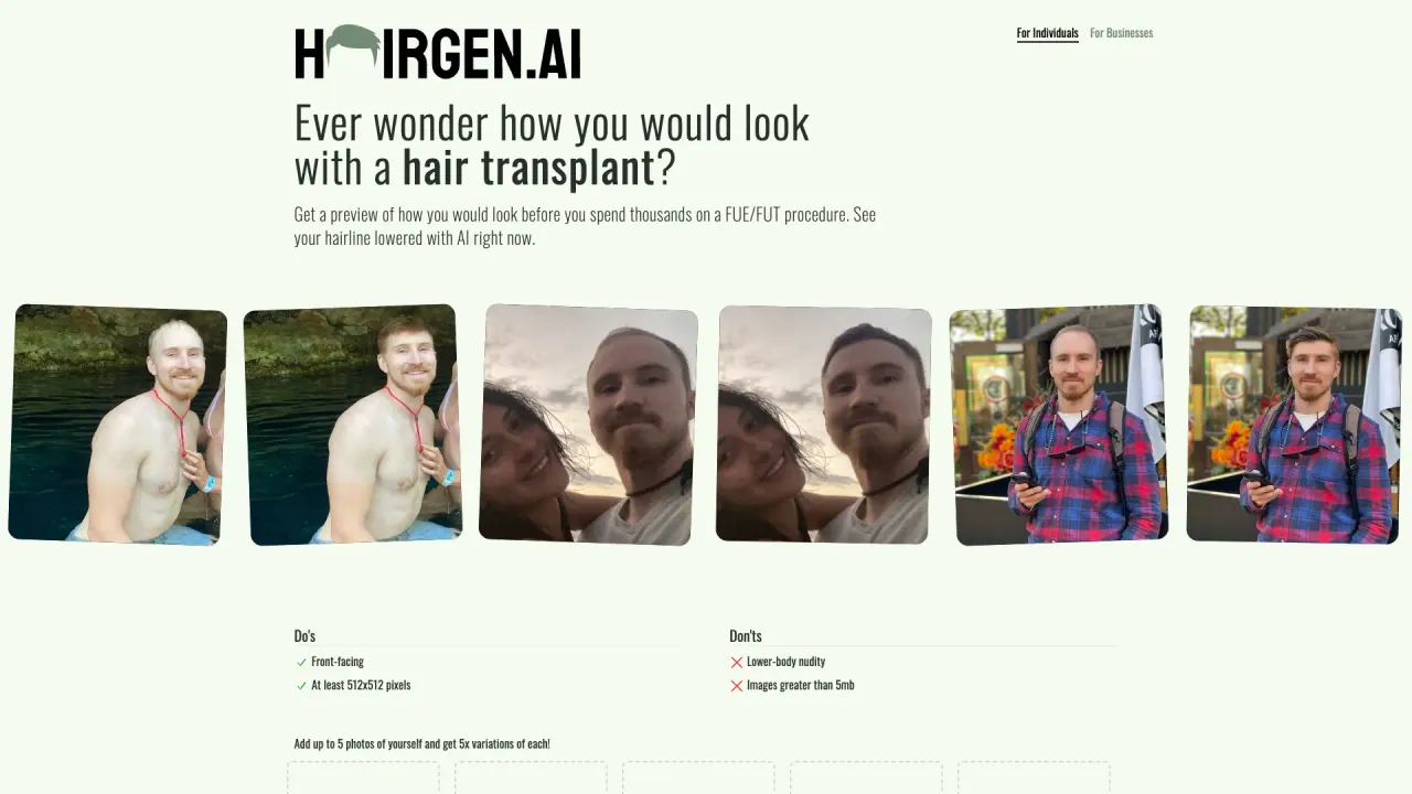 Hairgen screenshot