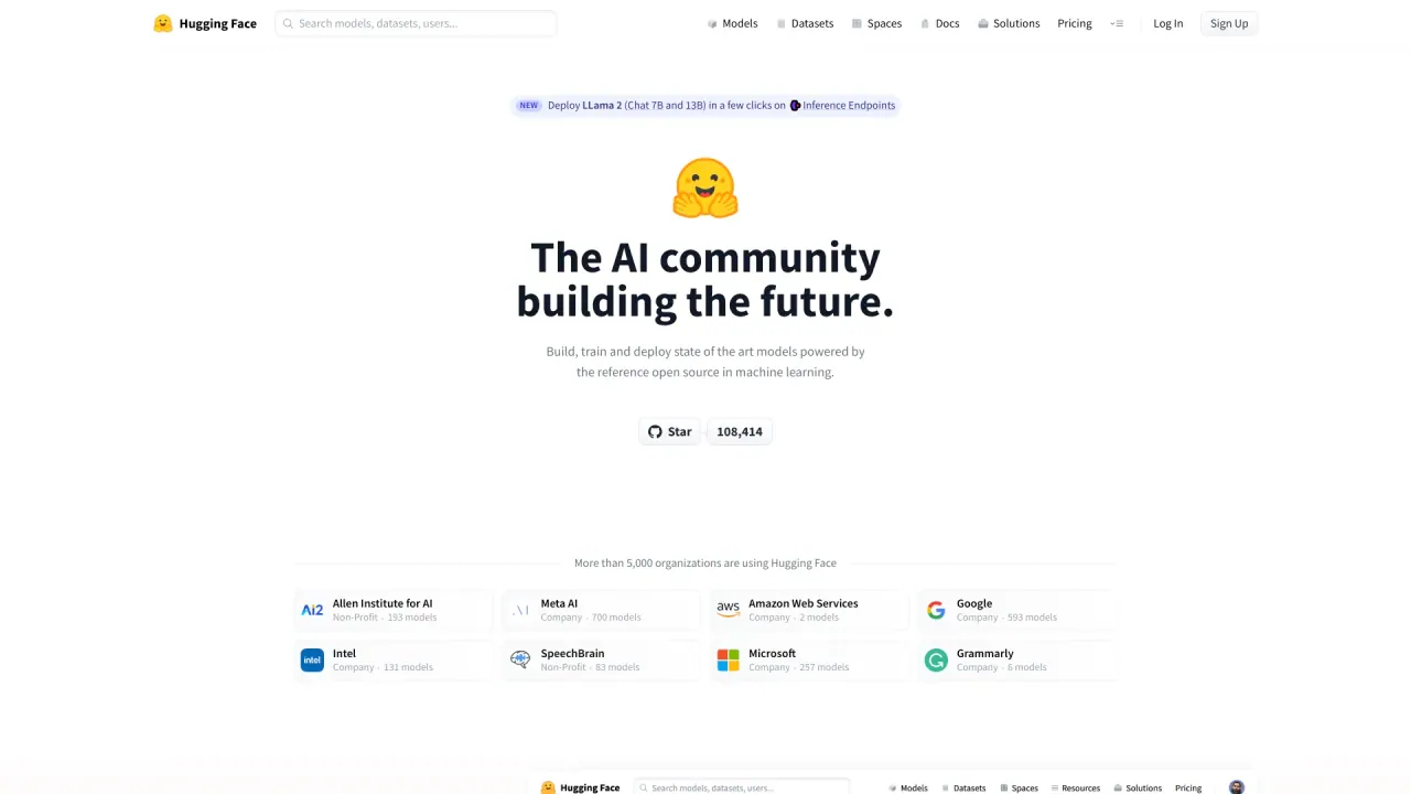 HuggingFace screenshot