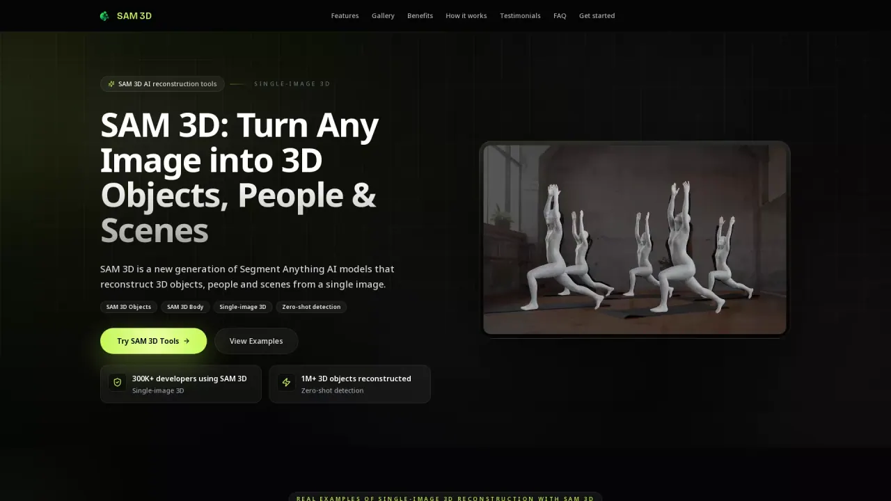SAM 3D screenshot