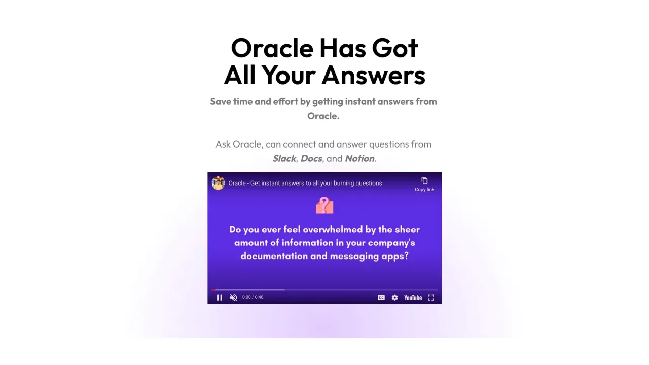 Oracle screenshot