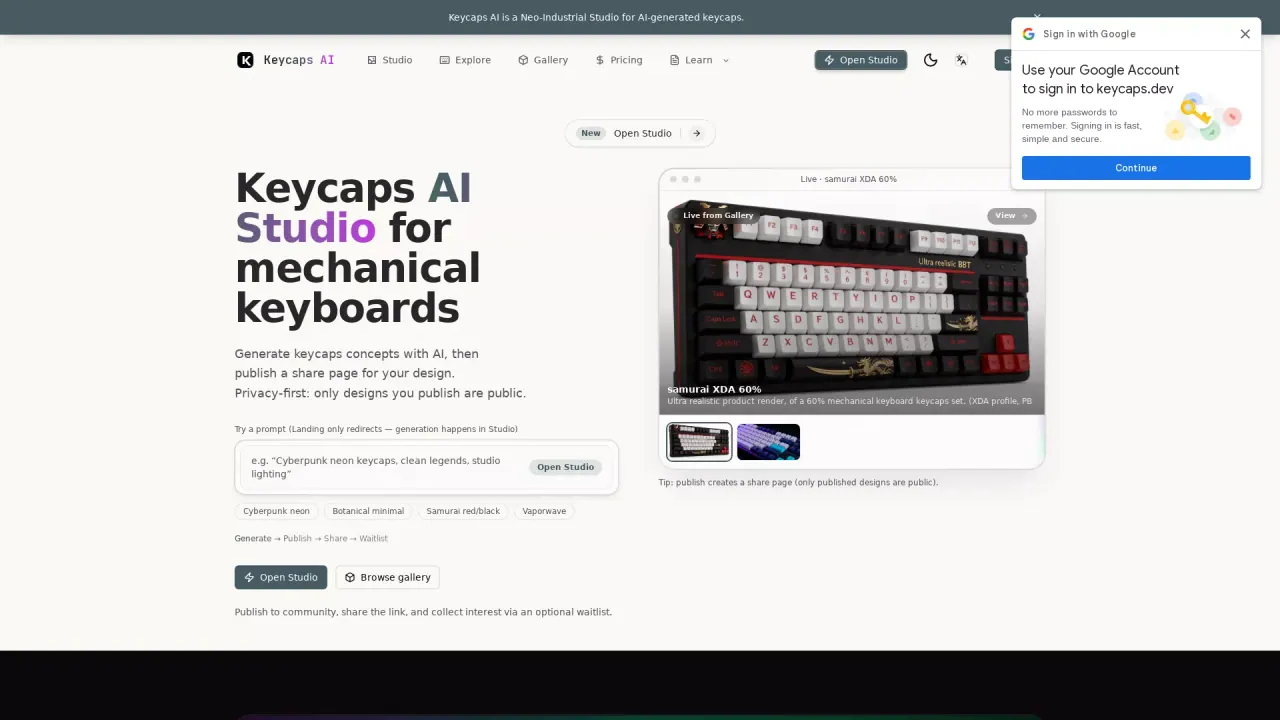 KeycapsAI screenshot