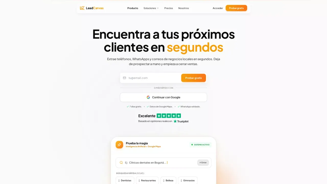 LeadCanvas screenshot
