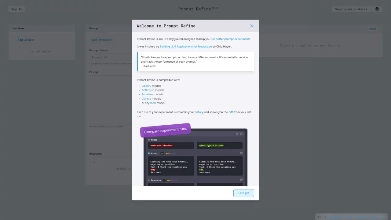 Prompt Refine screenshot