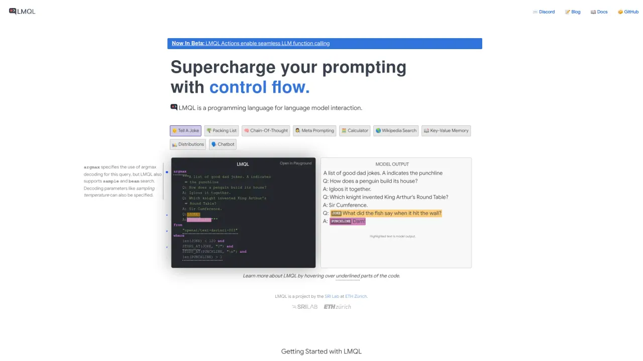 LMQL screenshot