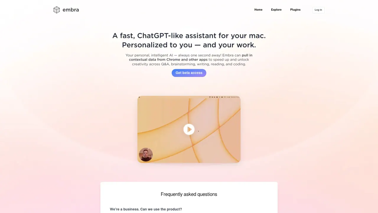 Embra screenshot