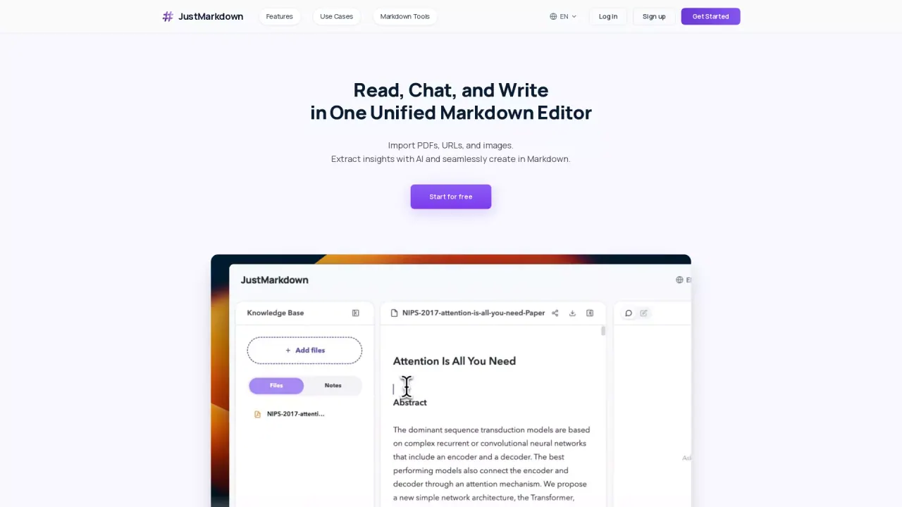 JustMarkdown screenshot