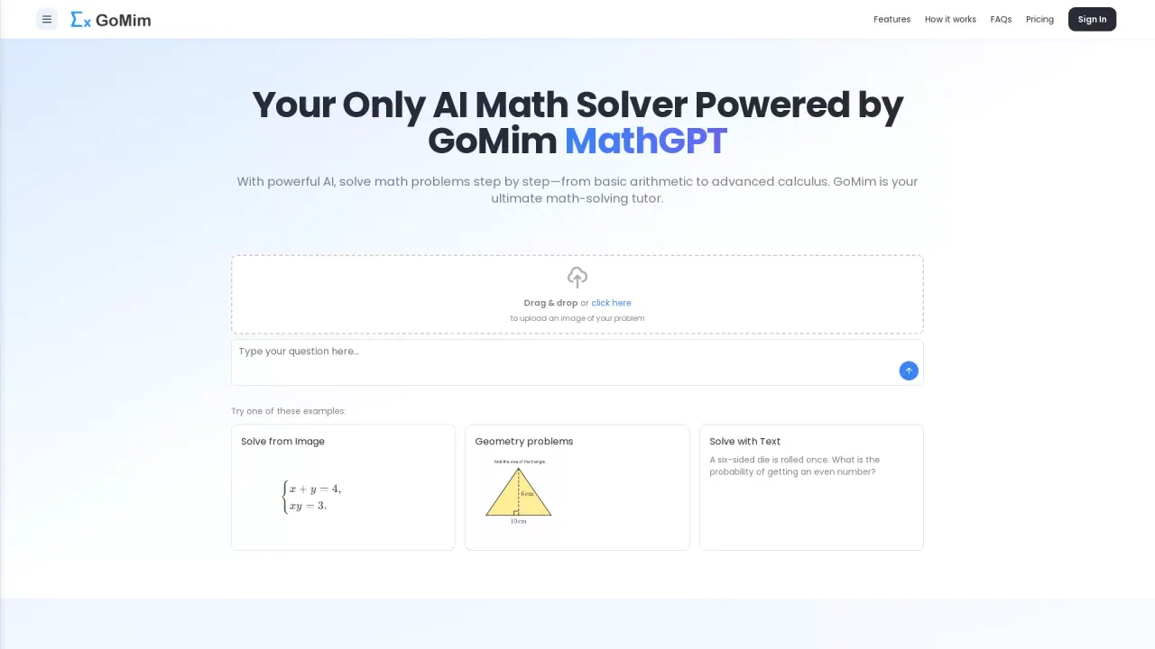 Gomim Math AI screenshot