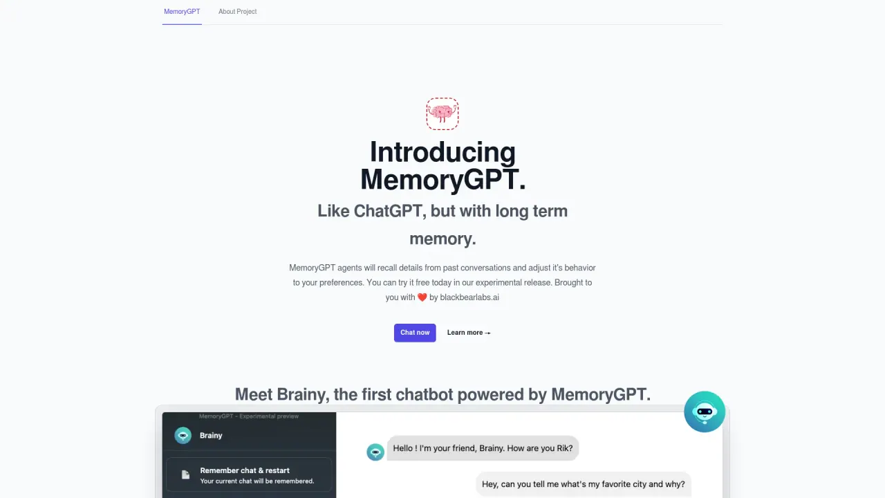 MemoryGPT screenshot