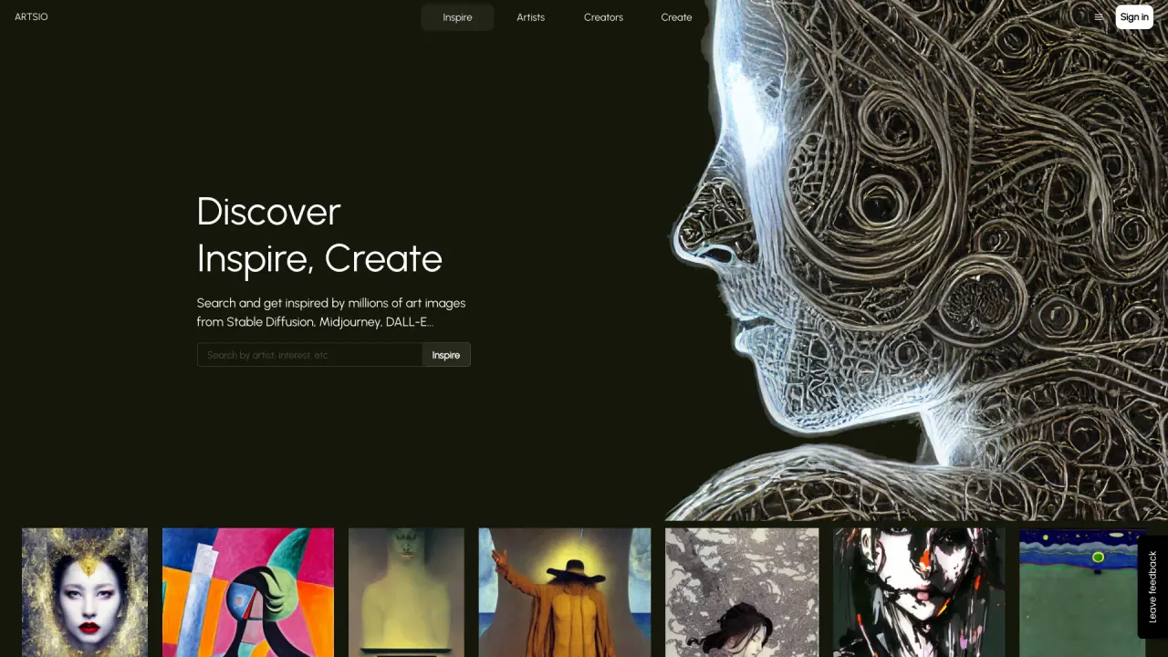 Artsio screenshot